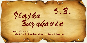 Vlajko Buzaković vizit kartica